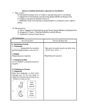 MTB-MLE Grade 2 - DETAILED LESSON PLAN IN MTB-MLE - Attiddog A Balabala ...