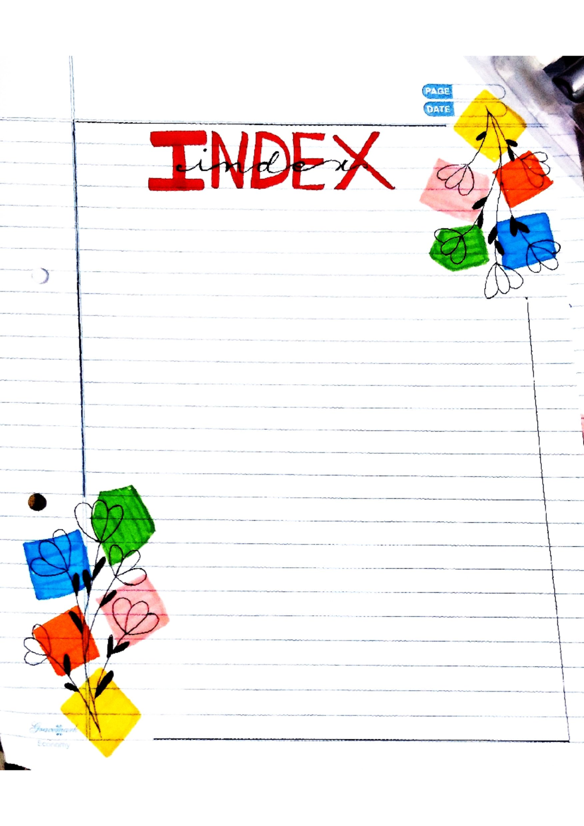 English file 12 - Project sample file - PAGE DATE INDEX Economy PAGE ...