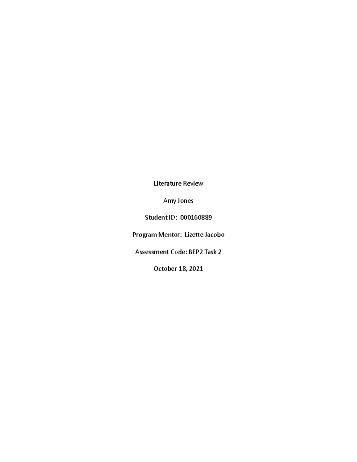 BEP2 Task 2 - This course provides in-depth instruction in research ...