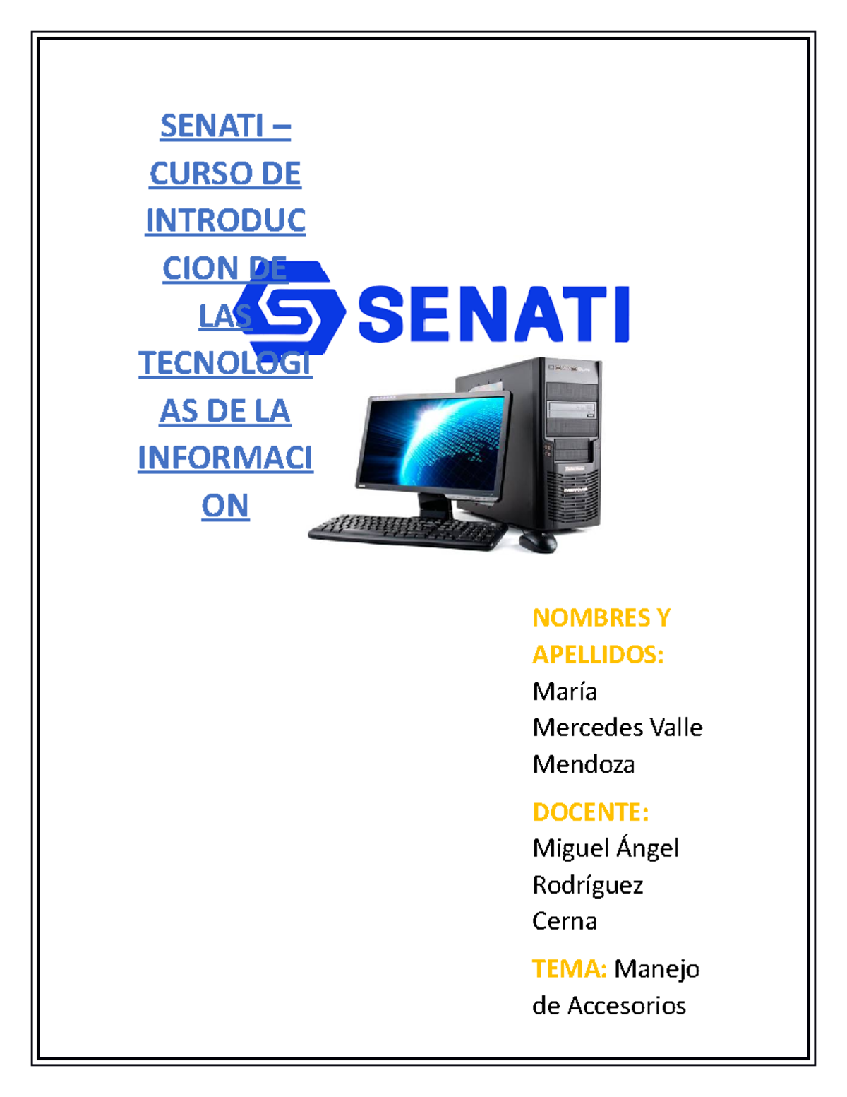 Acrividad Entregable 01 Introducción A La Tecnología Senati - SENATI ...