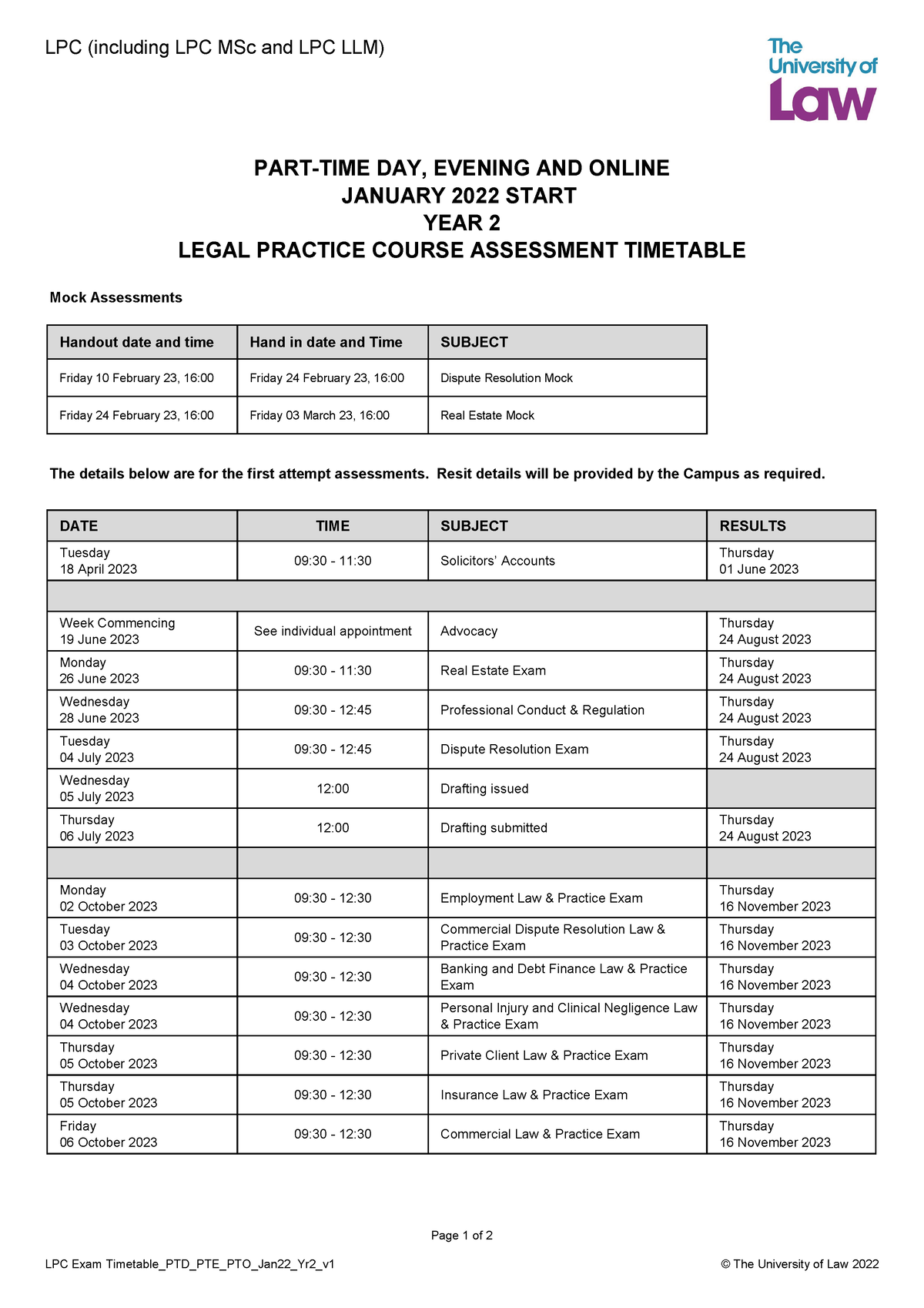 lpc-exam-timetable-ptd-pte-pto-jan22-yr2-v1-lpc-including-lpc-msc