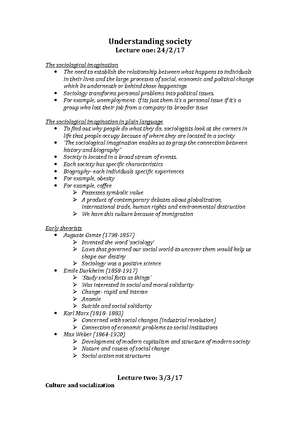 Week 1a - workbook questions - **Week 1a: What is sociology? (Week 1a ...