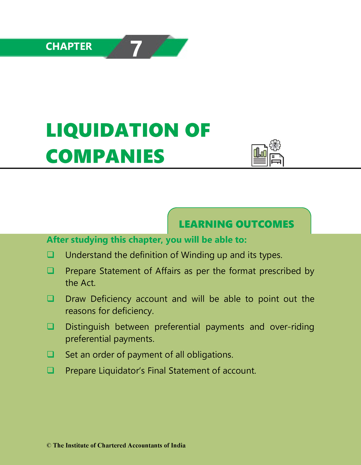 Liquidation Of Companies - LEARNING OUTCOMES LIQUIDATION OF COMPANIES ...