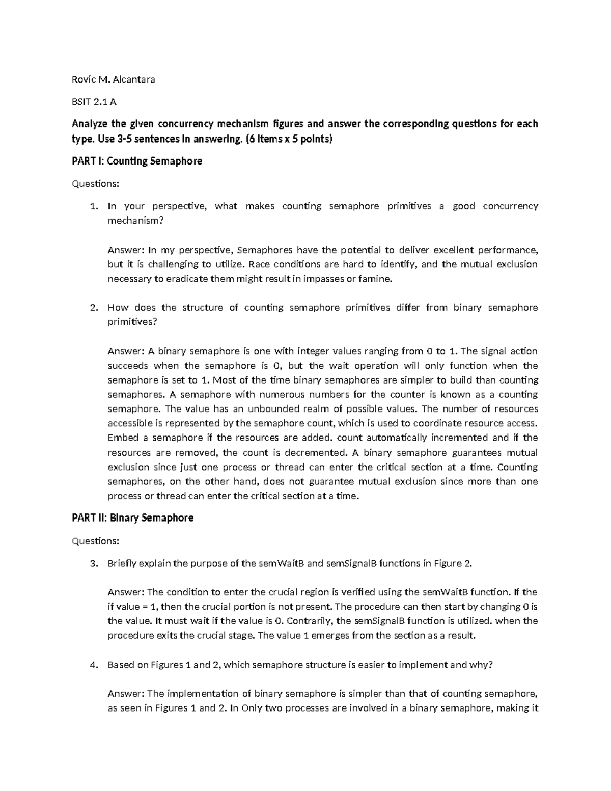 04quiz1 - jskaoaa - Rovic M. Alcantara BSIT 2 A Analyze the given ...