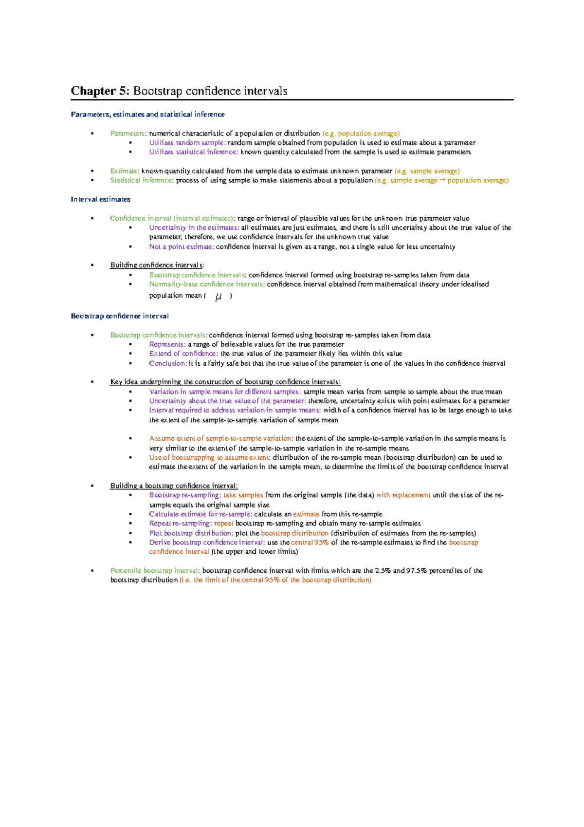 Chapter 5 - Chapter 5: Bootstrap confidence intervals Parameters ...