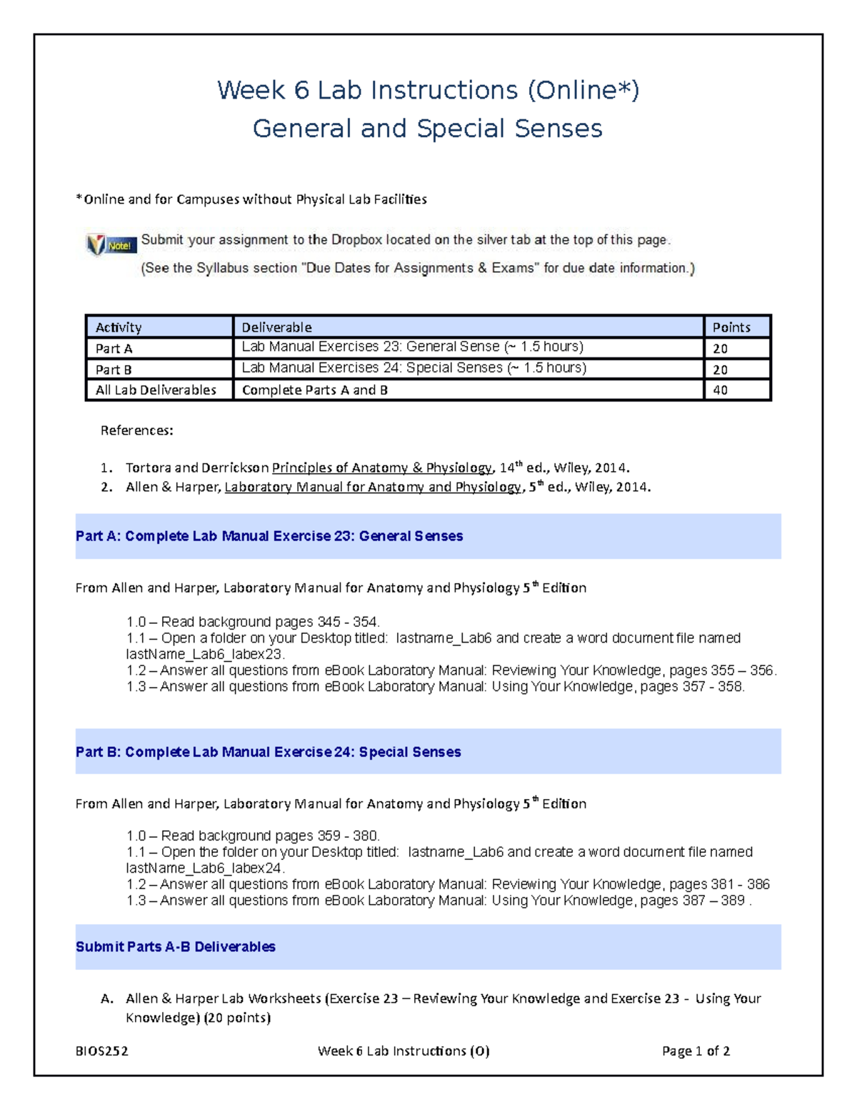 BIOS252 W6 Lab Instructions O Week 6 Lab Instructions