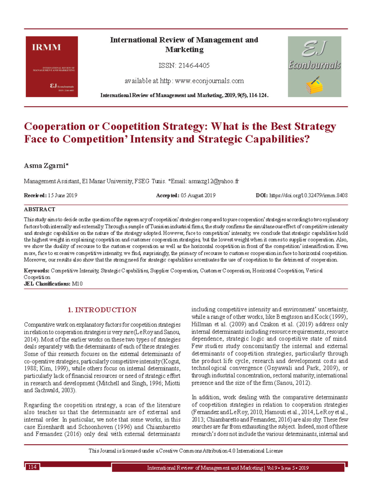 Cooperation Or Coopetition Strategy: What Is The Best Strategy Face To ...