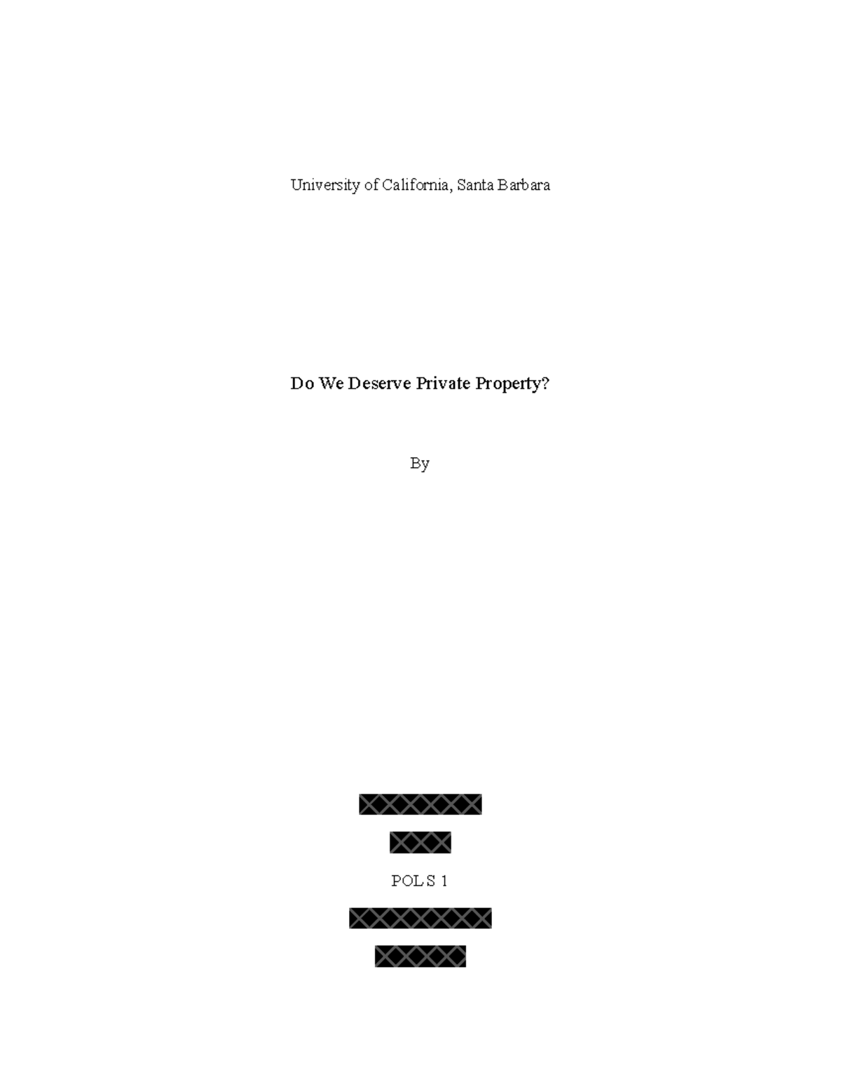 POL1 final essay example - University of California, Santa Barbara Do ...