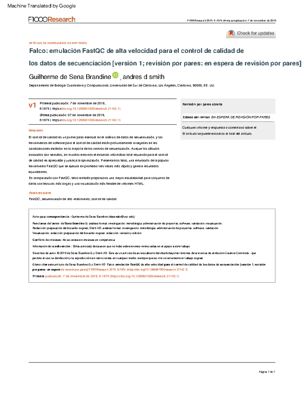 Falco high-speed Fast QC emulation for quality cont - F1000Research ...