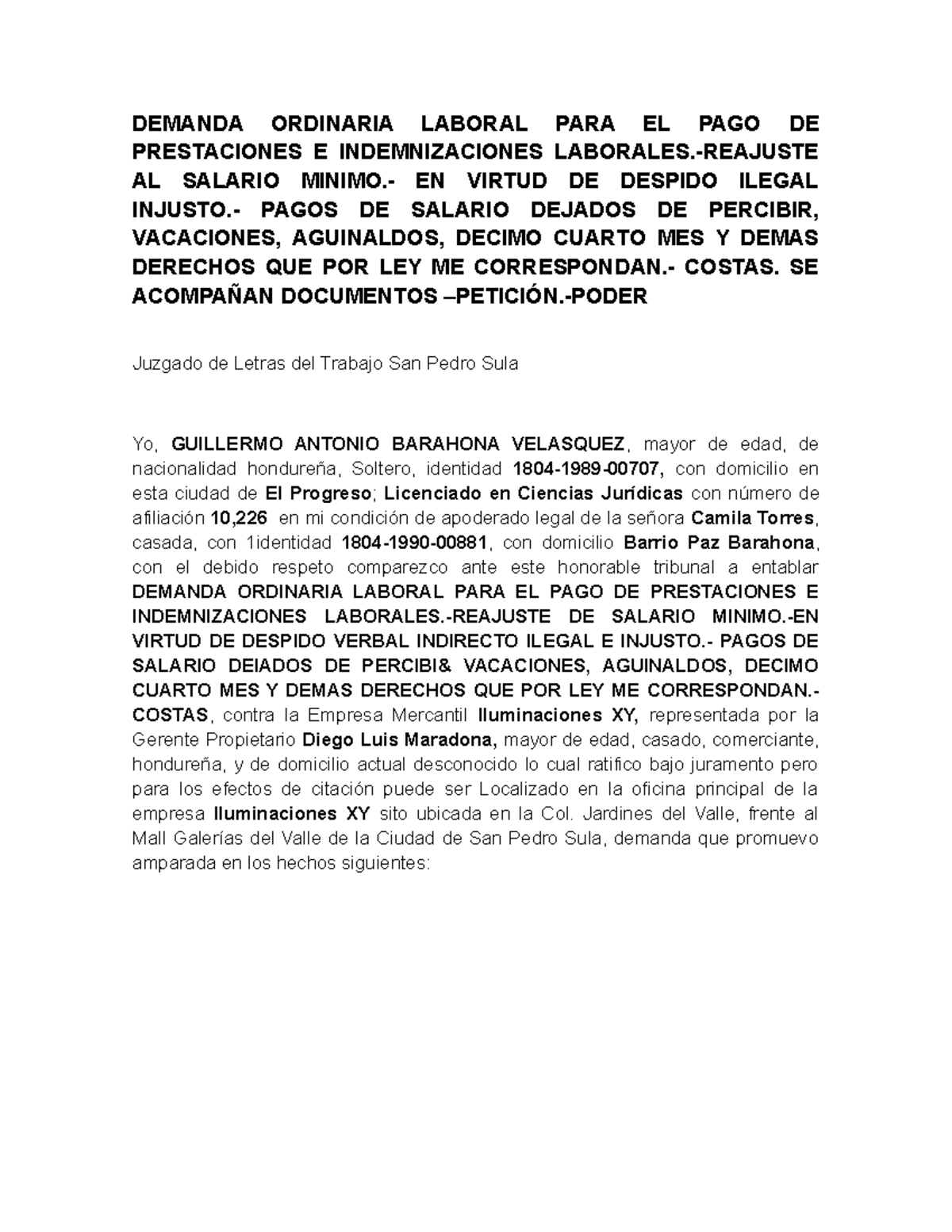 Demanda Ordinaria Lobroral Pdf Demanda Judicial Justicia Porn Sex Picture 3595