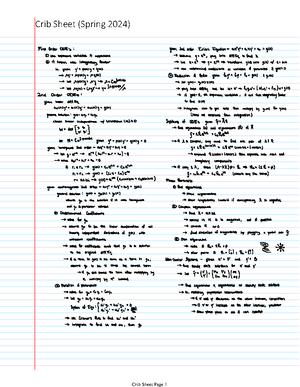 Crib Sheet for Test 1 - Direct Measurement – measuring something using ...