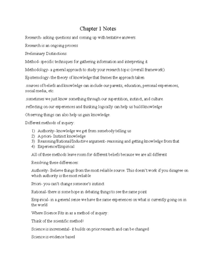 Ch10notes - Lecture notes from week 10. - Qualitative/Interpretive ...