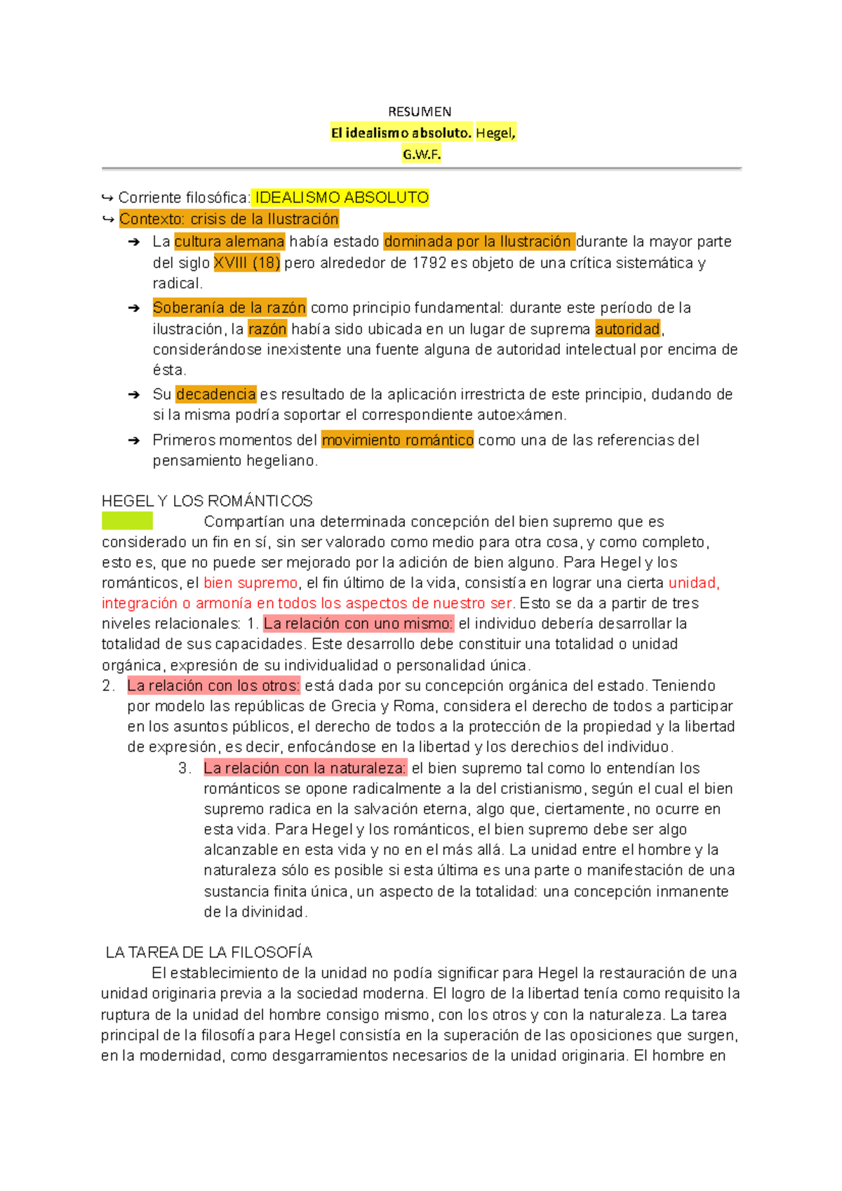 Complementario De Hegel Introduccion A La Filosofia 123456 Uader Studocu
