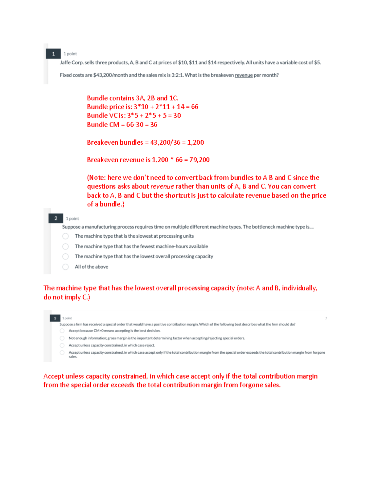 Quiz 5 solution - Quiz practice materials - Bundle contains 3A, 2B and ...
