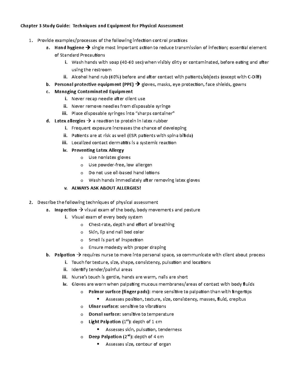 Chapter 3 Study Guide - Chapter 3 Study Guide: Techniques And Equipment ...