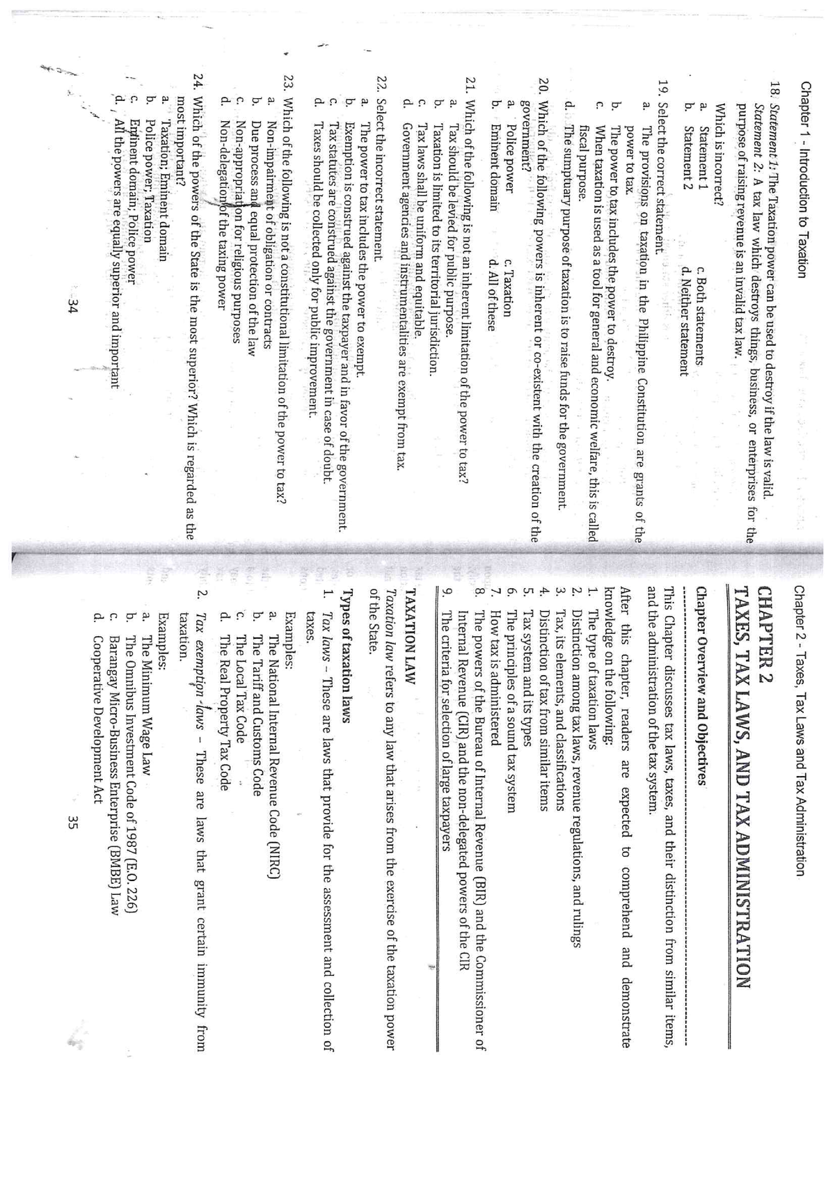 Chapter 2. Taxes, Tax Laws And Tax Administration - BS Accountancy ...