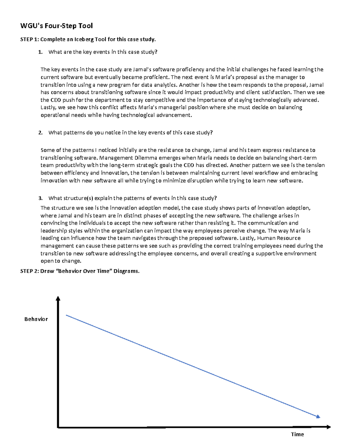 Task 3 - WGU's Four-Step Tool STEP 1: Complete an Iceberg Tool for this ...