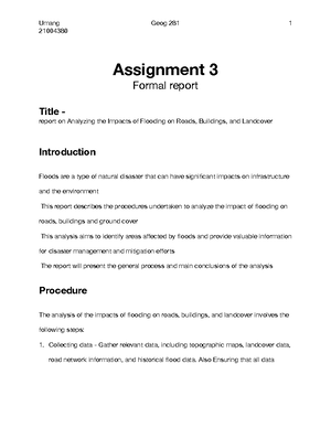 Week 3 Participation - GEOG 281 Assignment Answer - The Author Uses GIS ...