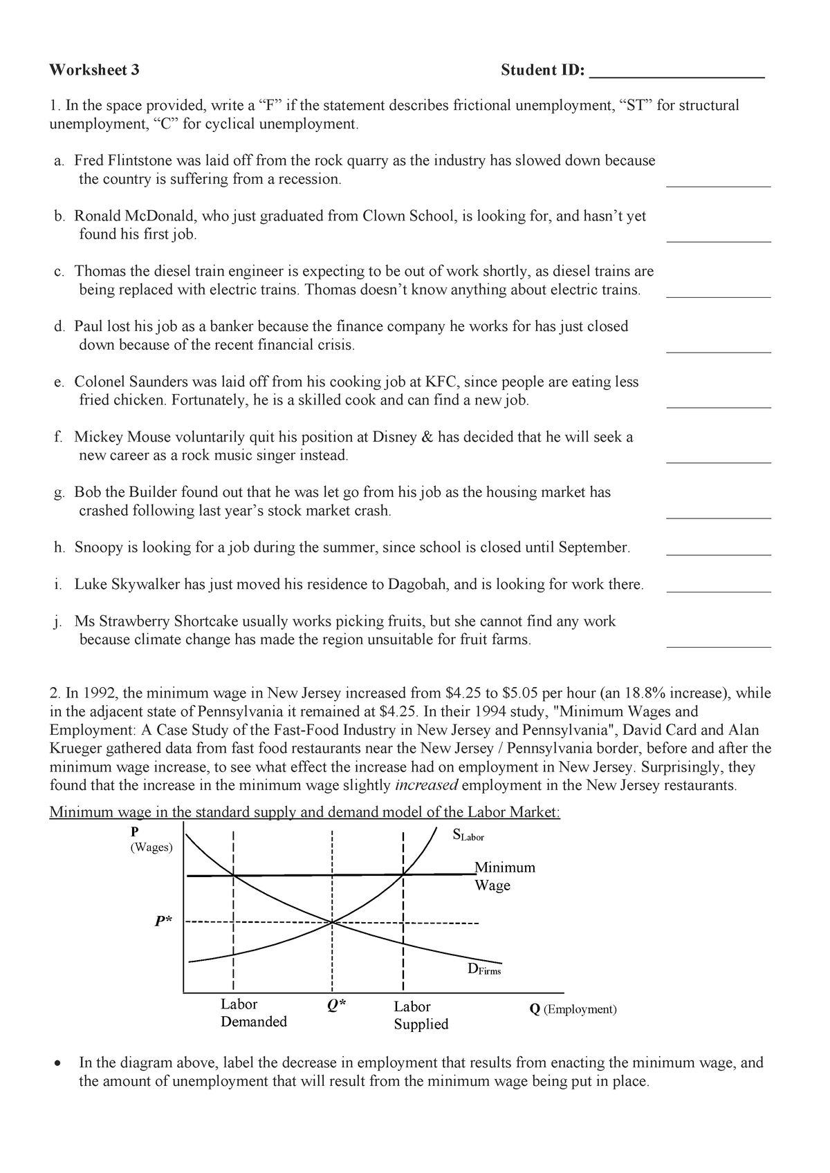 Assignment 3b - Worksheet 3 Student ID: _____________________ 1. In the ...