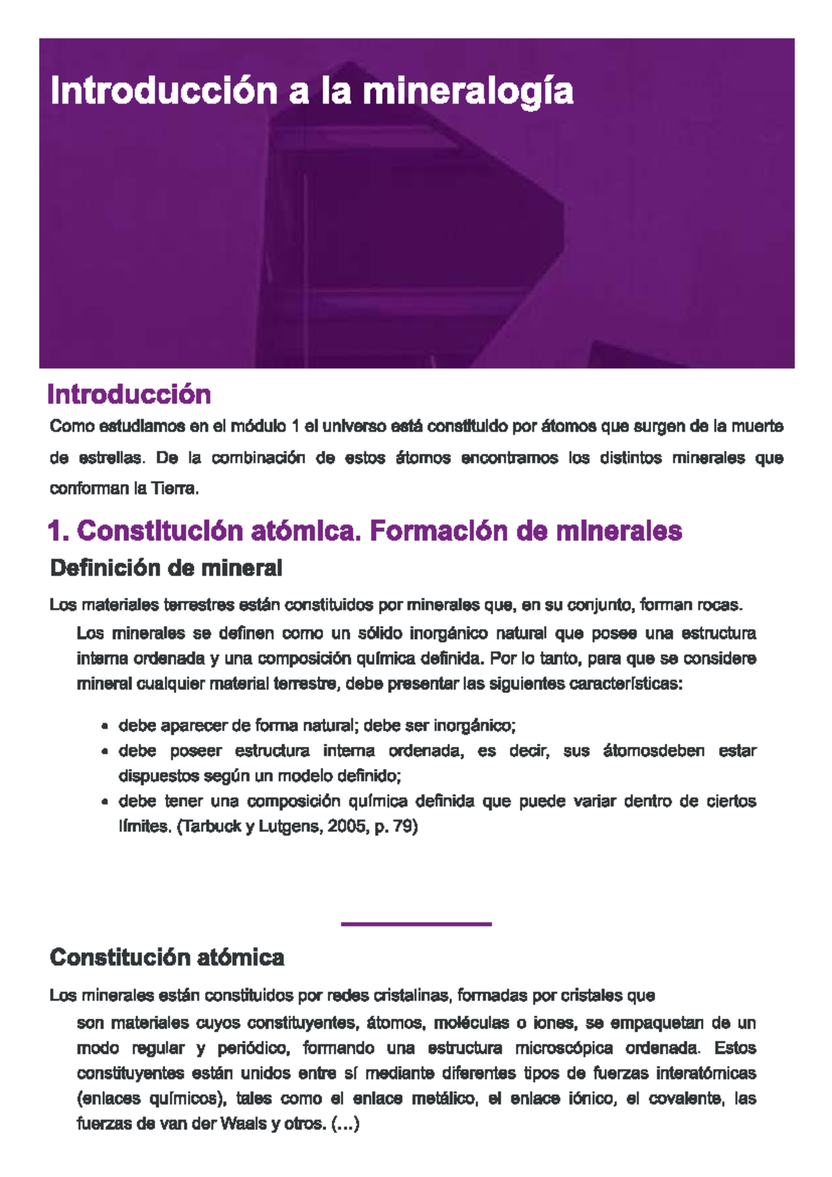 Lectura 1 modulo 2 imformacion geolog a i studocu