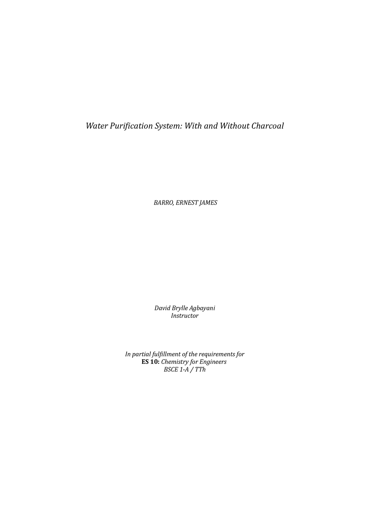 essay on water purification system