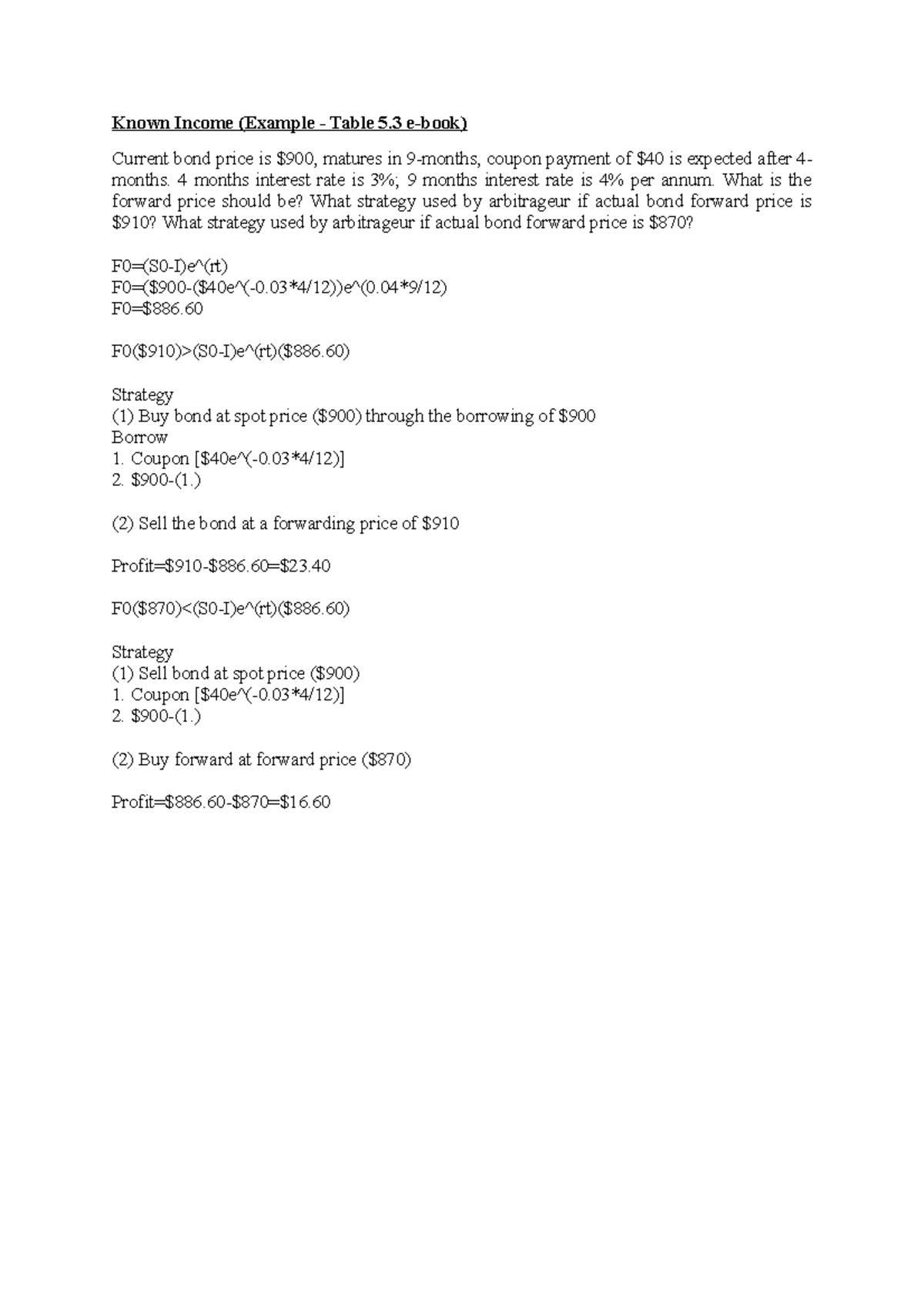 Example of Chapter 5 - dwwwwwwwwwwwwwwwwwwwwwww - Known Income (Example ...