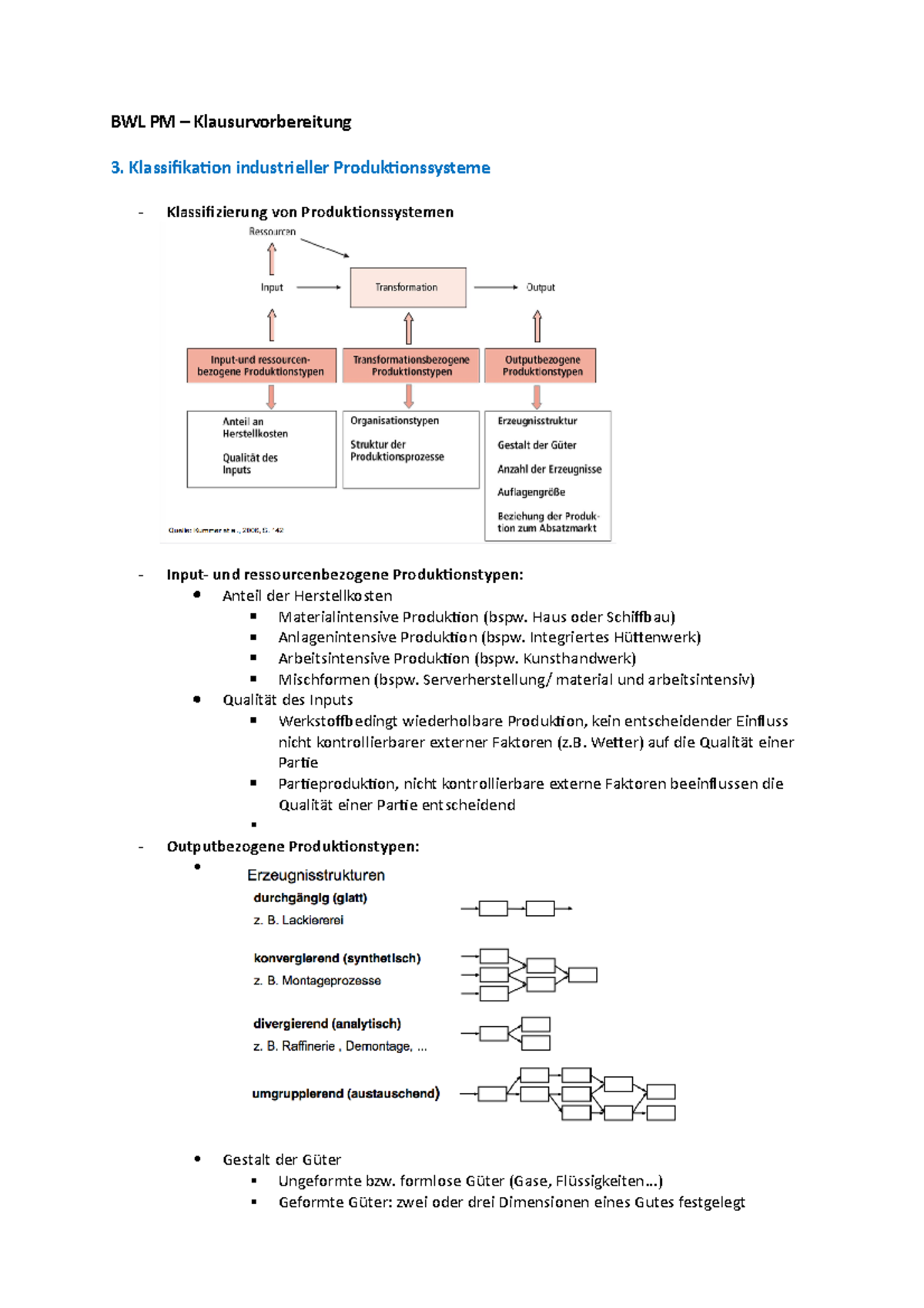 BWL PM – Klausurvorbereitung 3 - BWL PM Klausurvorbereitung 3 ...