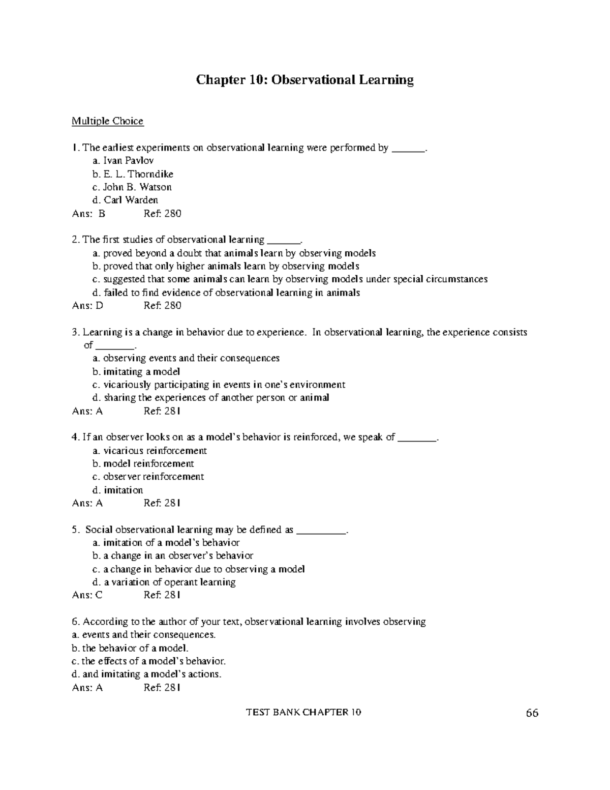 Chance 7e TB Ch10 - Chapter 10 Test Bank - Chapter 10: Observational ...