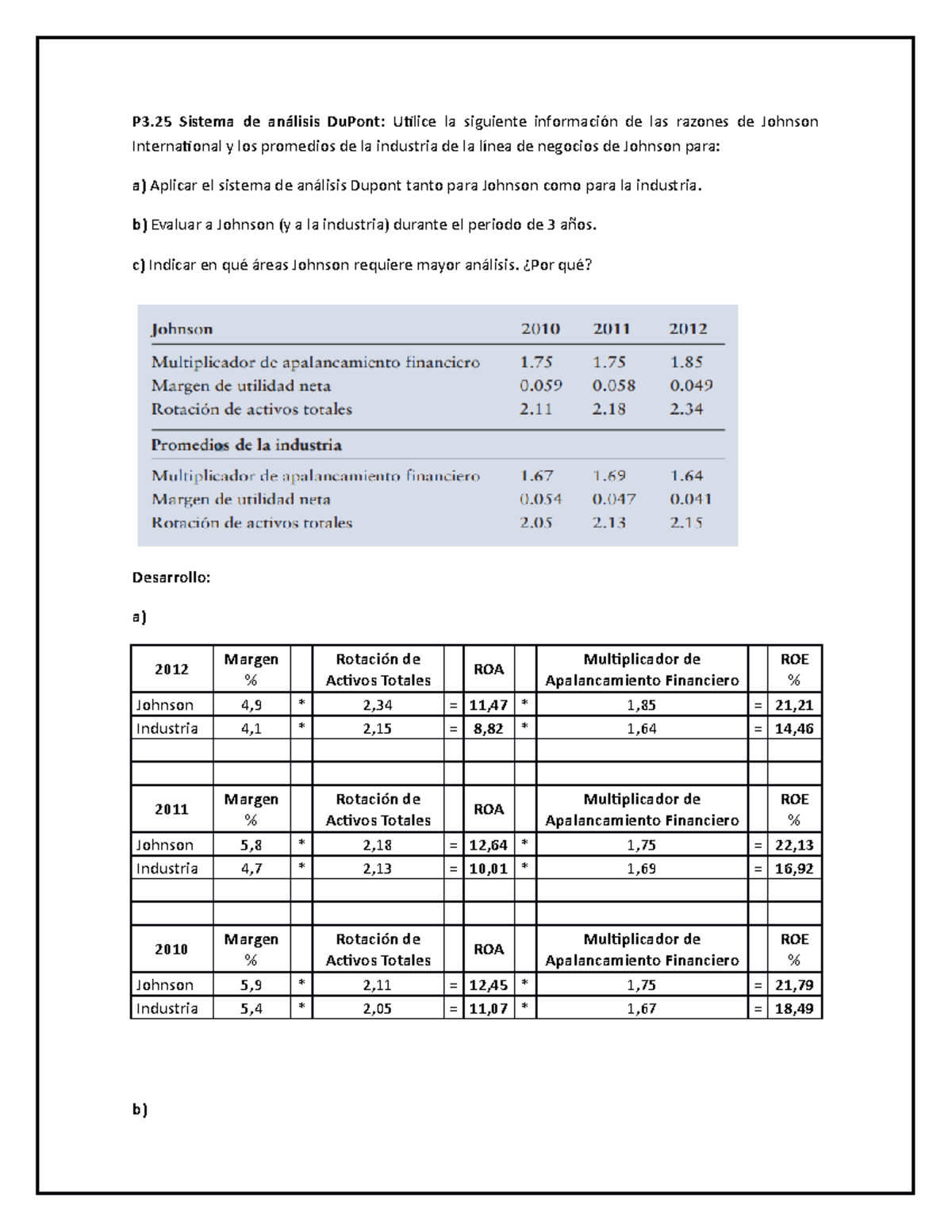 313907476-P3-25 - hwyehyhqyhe - P3 Sistema de análisis DuPont: Utilice ...
