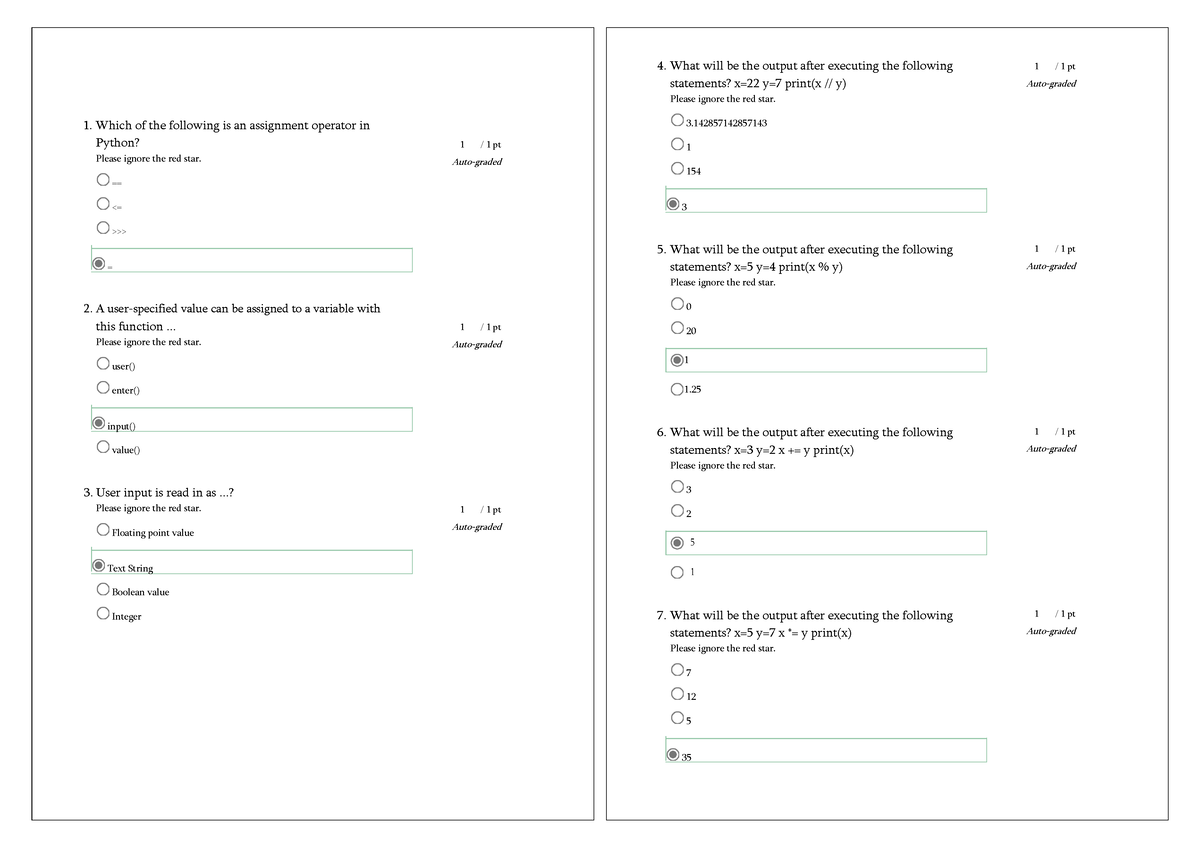 from the following which is an assignment operator mcq