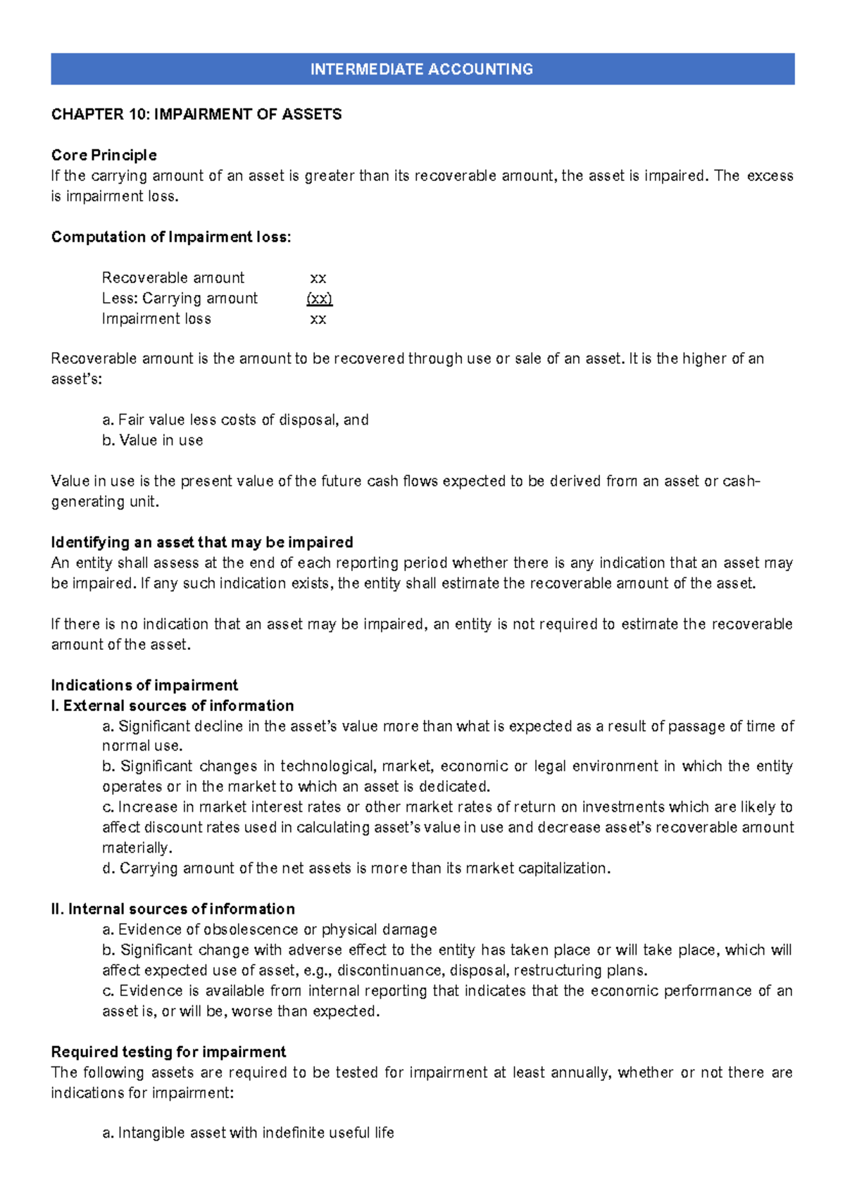 Chapter 10 Intermediate Accounting INTERMEDIATE ACCOUNTING CHAPTER