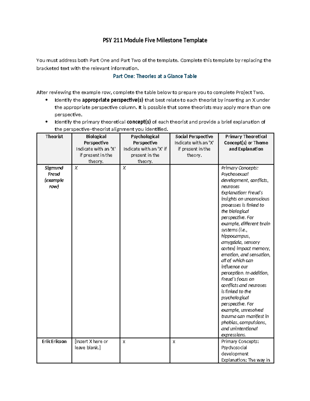 Mod 5 Milestone - module 5 - PSY 211 Module Five Milestone Template You ...