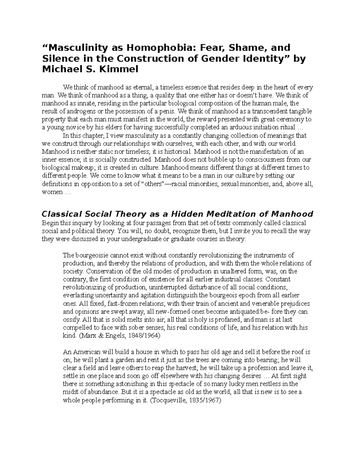 Michael+Kimmel+-+Masculinity+as+Homophobia - “Masculinity as Homophobia ...