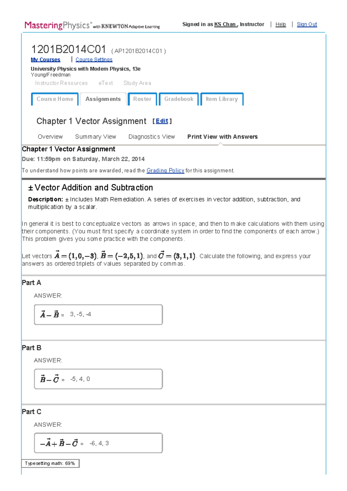 Chapter+1+assignment+with+answer - Signed in as KS Chan , Instructor ...