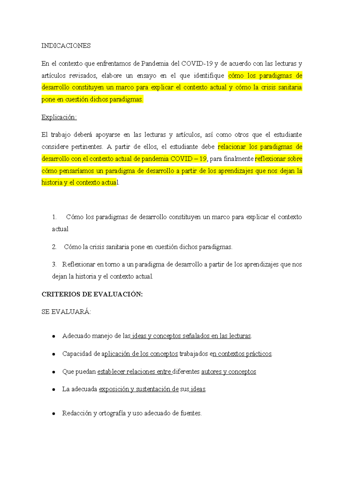 Ensayo DESA - bngj w s4ekf,ghk,nkjh - INDICACIONES En el contexto que ...