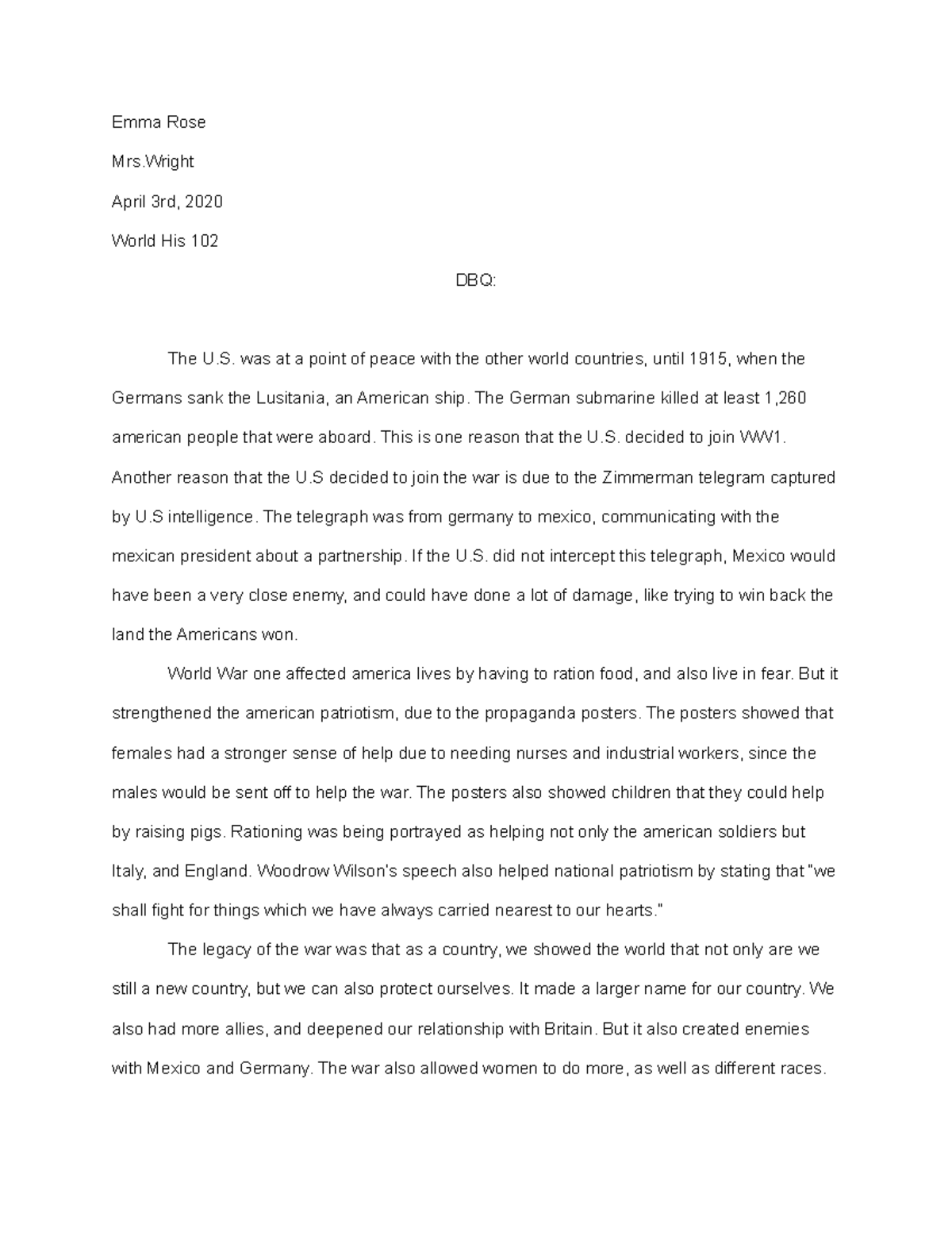 FDR good neighbor policy essay - Emma Rose Mrs April 3rd, 2020 World ...