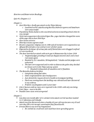 The Negative Impacts of a Bioterrorism Attack on a Nation and What Can ...