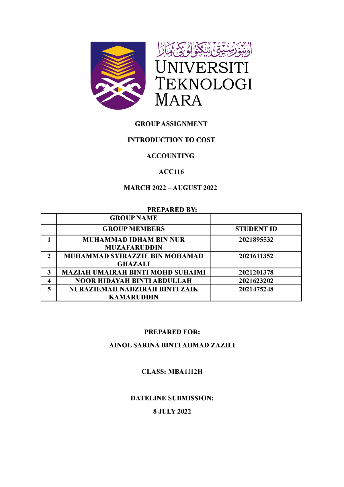 group assignment acc116