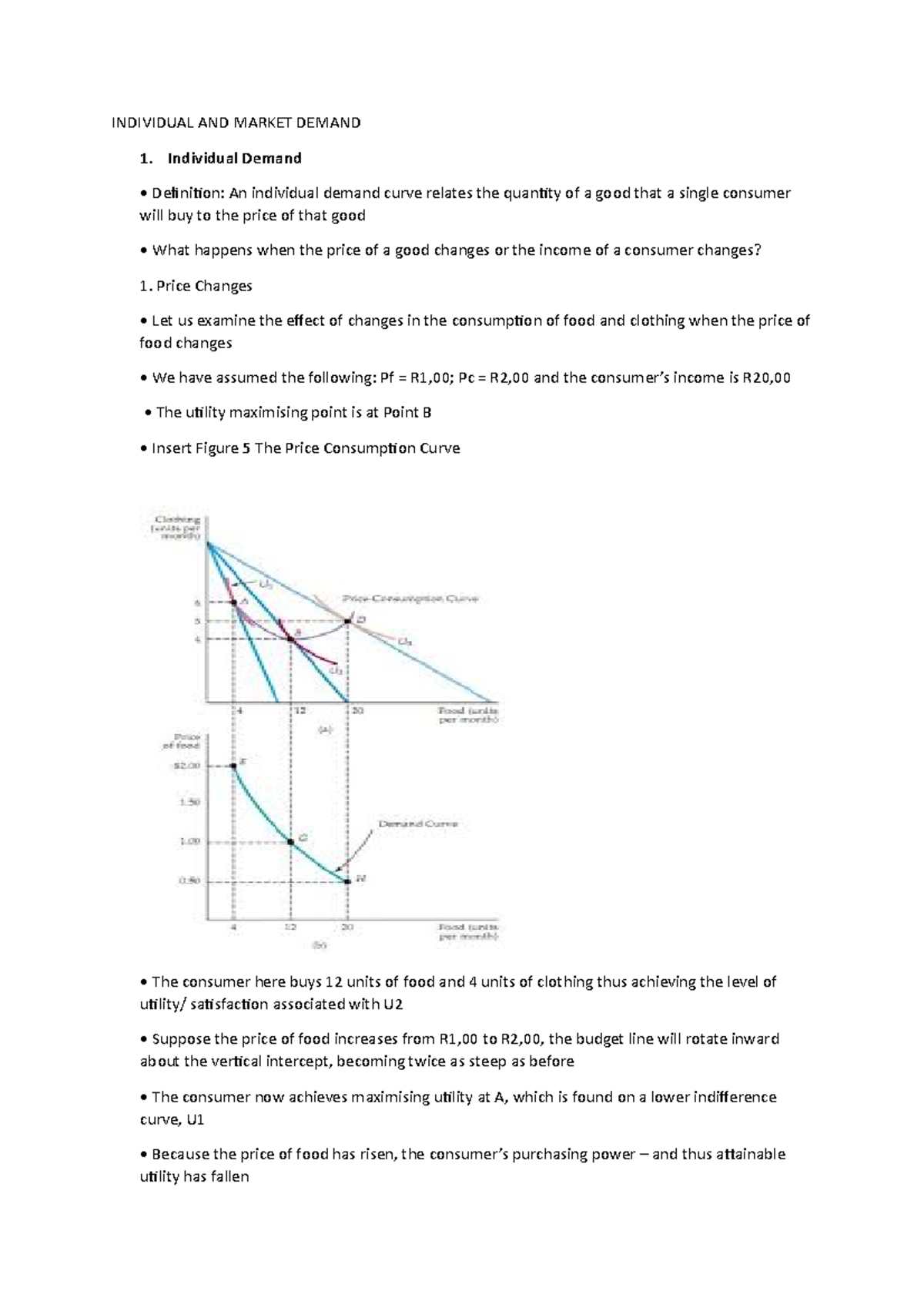 Individual AND Market Demand - INDIVIDUAL AND MARKET DEMAND 1 ...