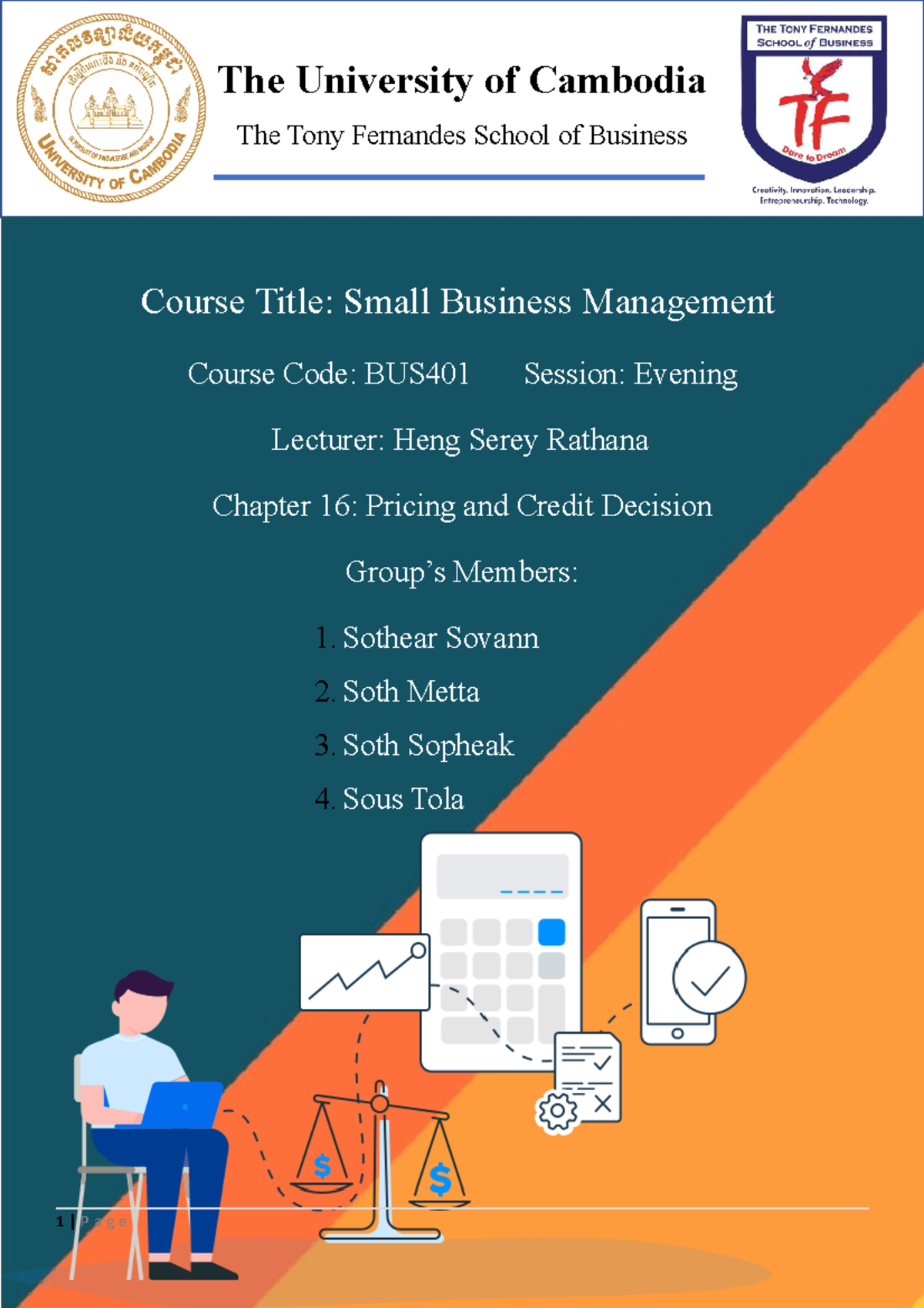 Chapter 16 Pricing And Credit Decision New The University Of Cambodia