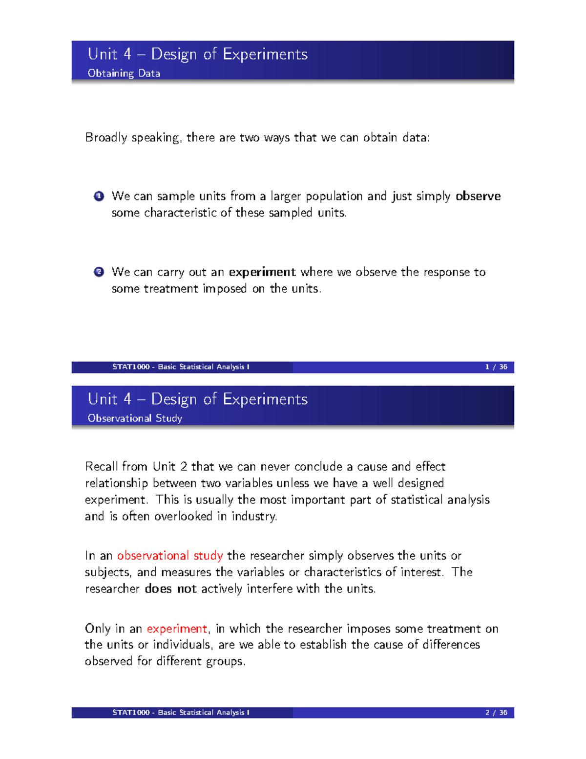 Unit 4 Notes (2 per page) - Obtaining Data Broadly speaking, there are ...
