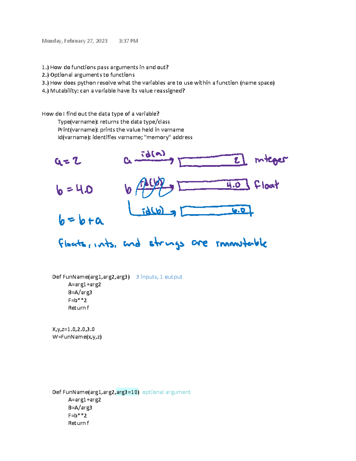 Functions - Course taught by Mohamed Iskandarani - 1.) How do functions ...