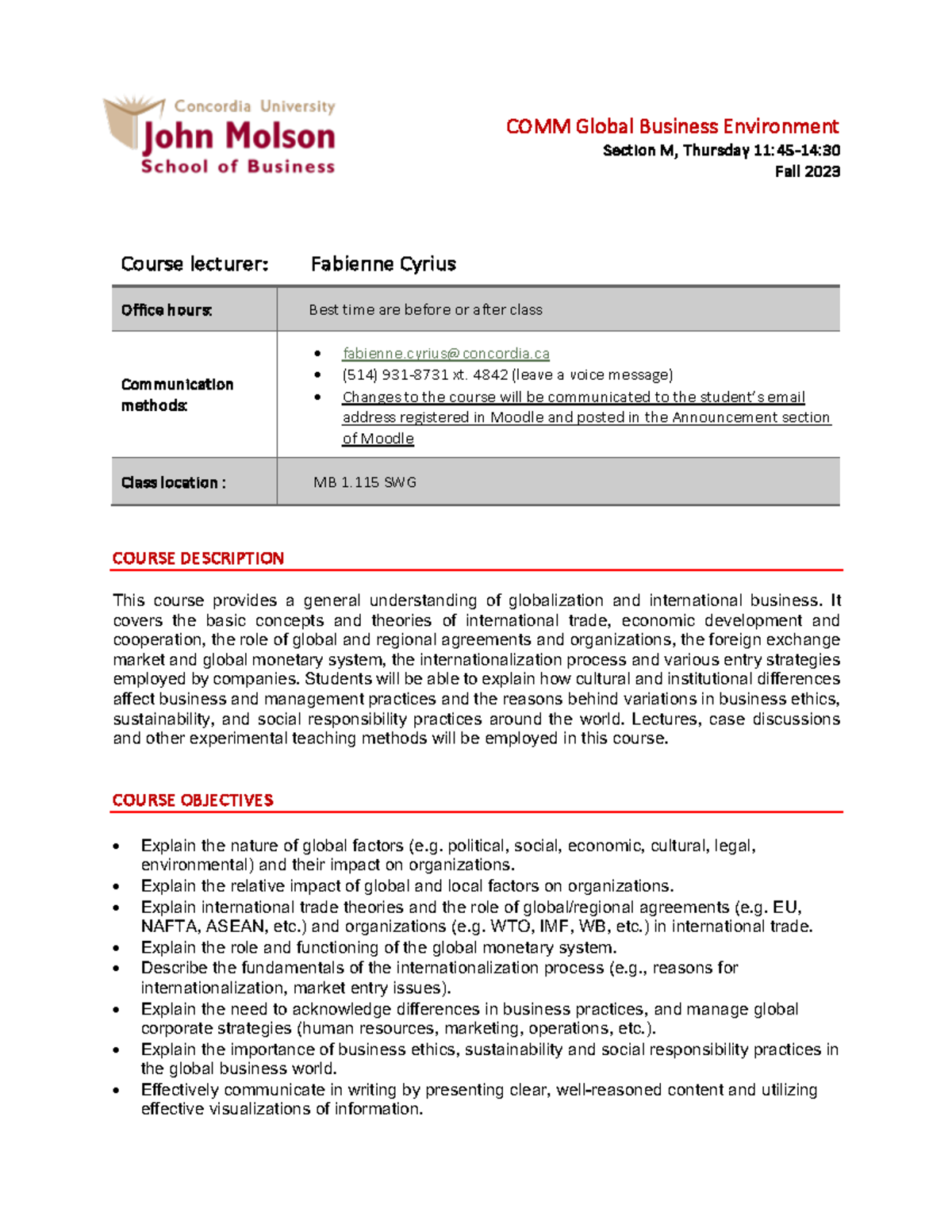 Course Outline COMM Global Business Environment Section M Thursday   Thumb 1200 1553 