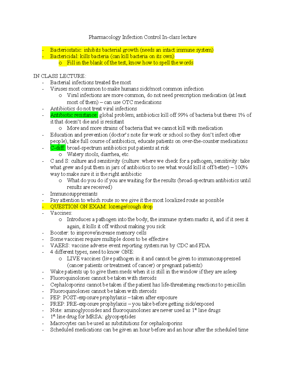Unlocking Infection Control: A Simplified Pharmacology Guide (4.0) - txospp9