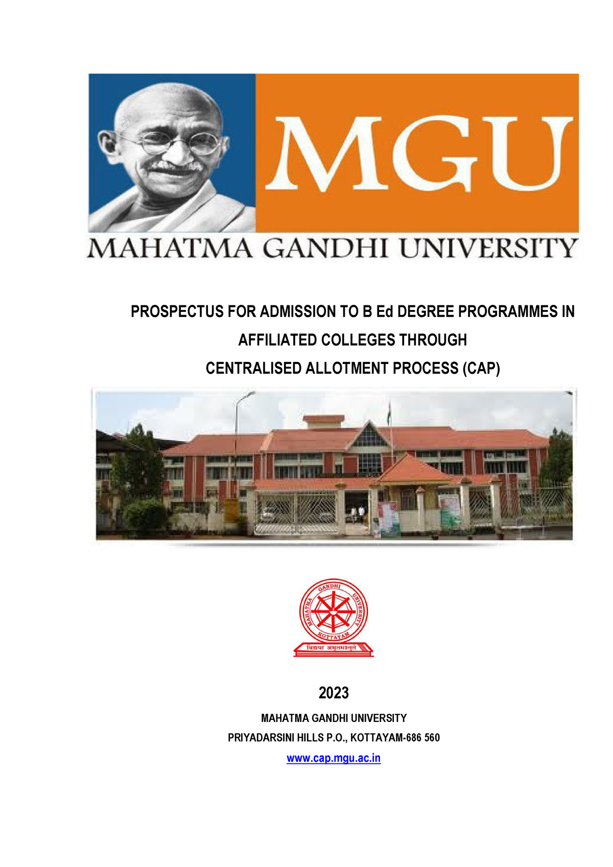 BEd Prospectus - PROSPECTUS FOR ADMISSION TO B Ed DEGREE PROGRAMMES IN ...