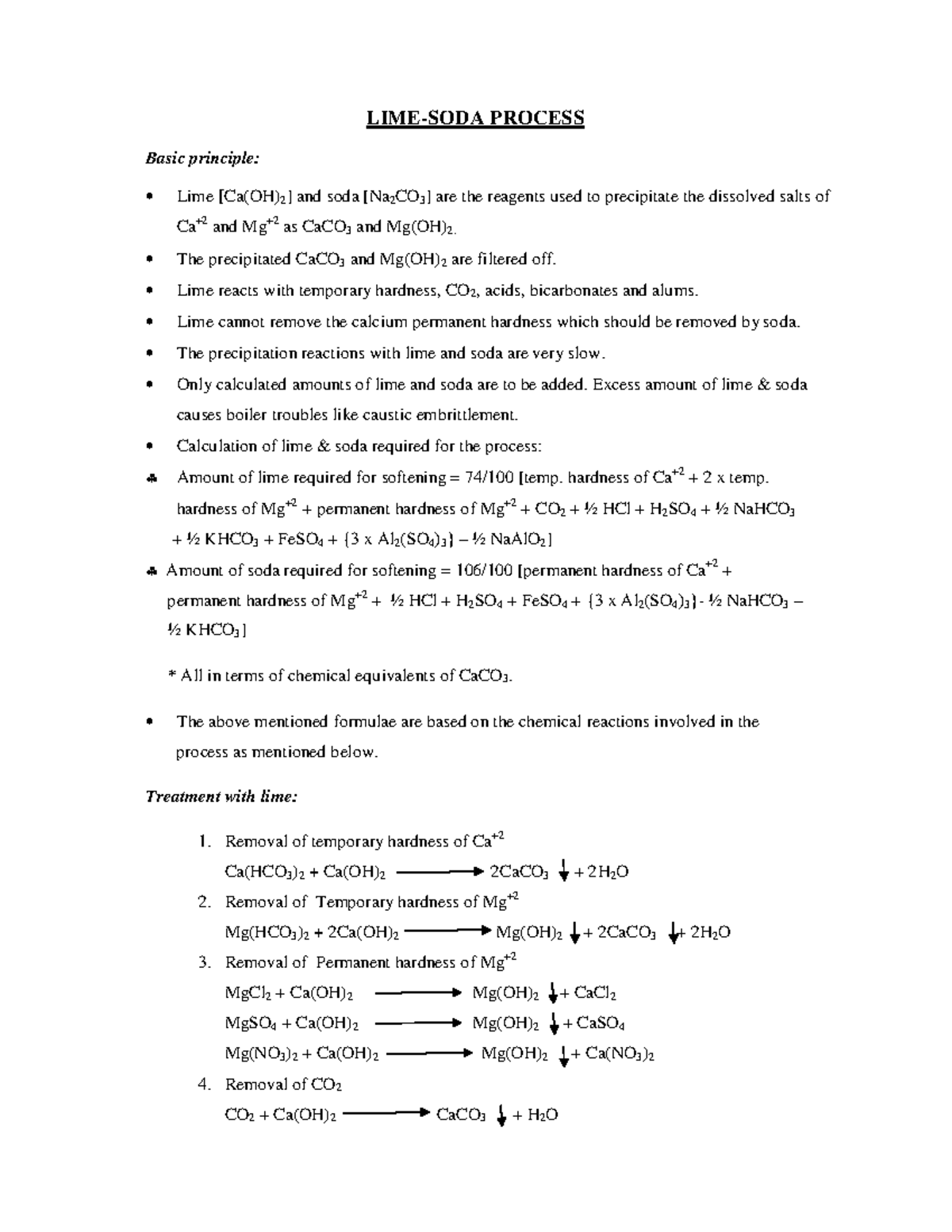 Ls-process - Zeta beta potential - LIME-SODA PROCESS Basic principle ...