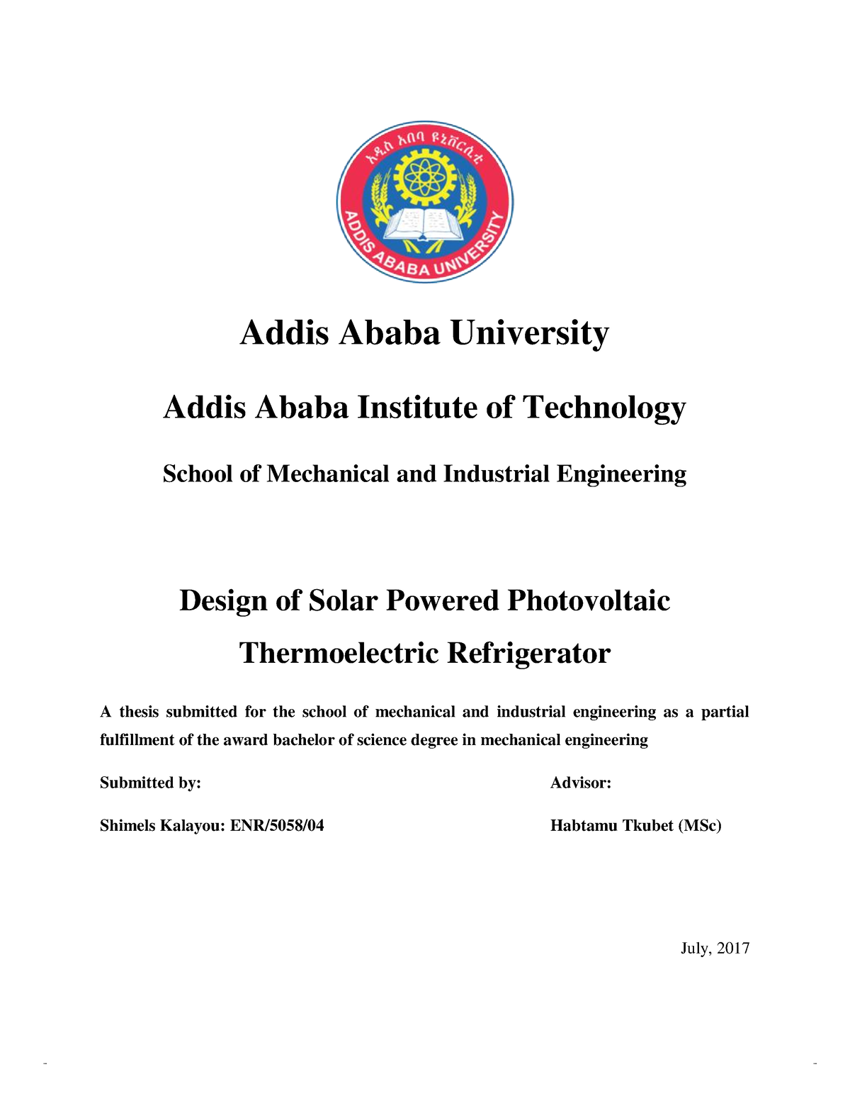 addis ababa university libraries electronic thesis and dissertations database