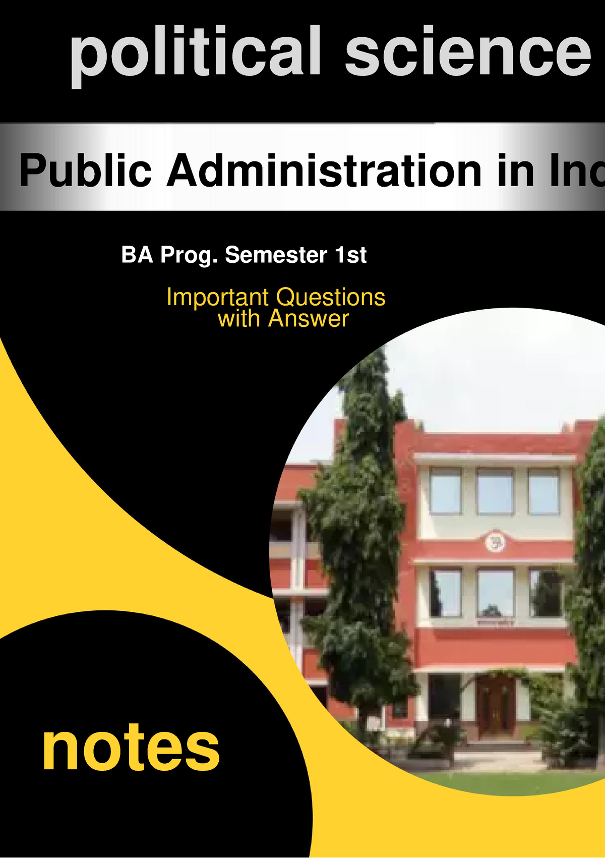 public-administration-in-india-in-english-ba-prog-semester-1st