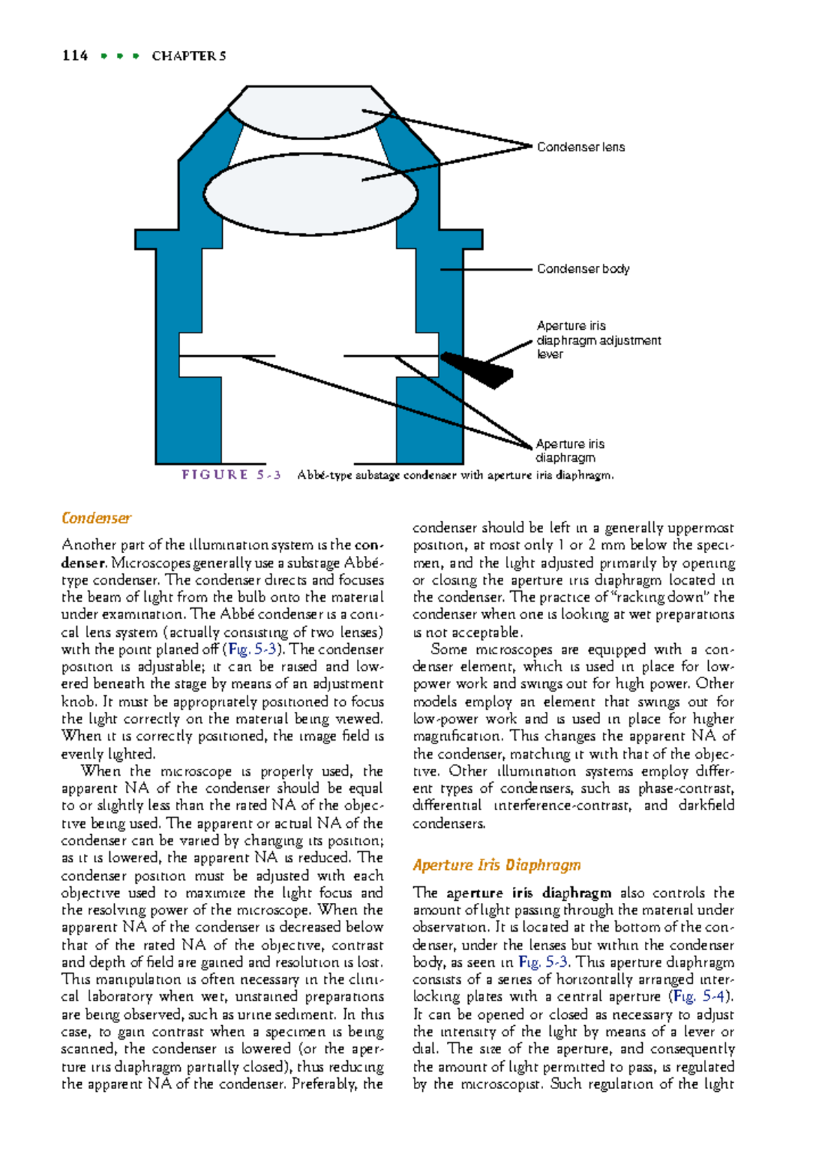 Clinical Laboratory Science (14) - 114 • • • CHAPTER 5 Condenser ...