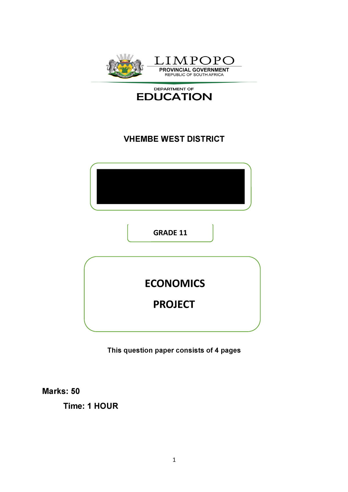 grade 11 term 3 economics essays